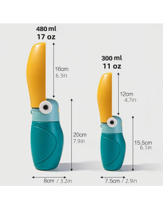 Botella de Agua Plegable para Perros Genérico 16 oz Negra 2