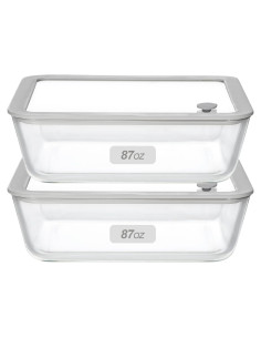 Contenedores de Comida de Vidrio EcoEvo 2.6L Herméticos