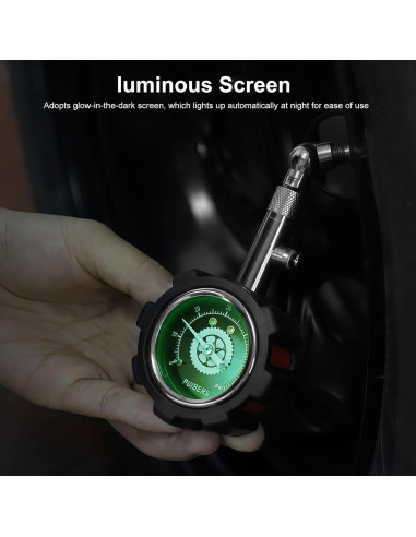 Manómetro de Neumáticos PUIBERS 60 PSI con Dial Brillante