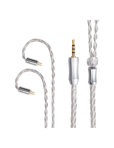 Cable de Auriculares FEDAI 2 Pines 2.5mm Baño de Plata 1.2m