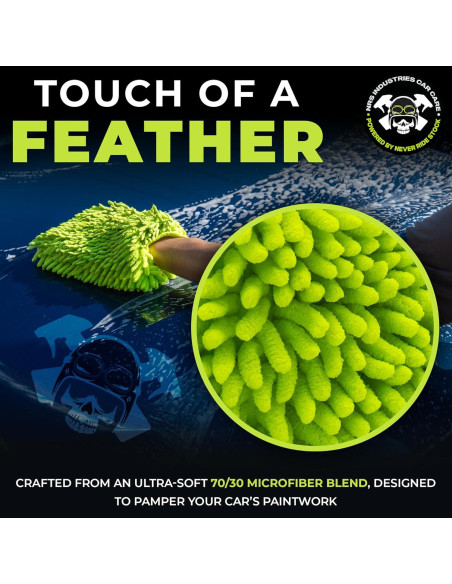 Guante de Lavado de Auto Microfibra NRS Industries Verde