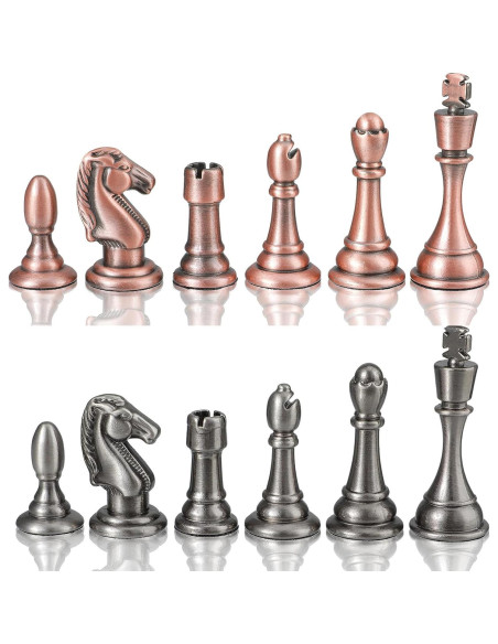 Juego de Ajedrez de Madera Plegable Kvintes 30 cm con Piezas de Metal Juego de Ajedrez de Madera Plegable Kvintes 30 cm con Piezas de Metal