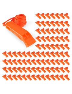 100 Silbatos de Emergencia Sotiff Naranjas para Supervivencia
