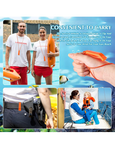 100 Silbatos de Emergencia Sotiff Naranjas para Supervivencia