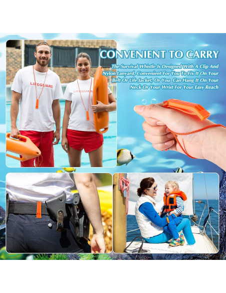 100 Silbatos de Emergencia Sotiff Naranjas para Supervivencia