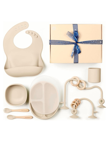 Set de Alimentación de Silicona 6 en 1 Baby Pastuzzo Beige