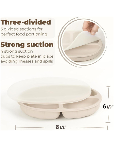 Set de Alimentación de Silicona 6 en 1 Baby Pastuzzo Beige