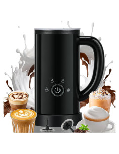 Espumador de Leche Eléctrico ATSENT 300ml 4-en-1 Negro