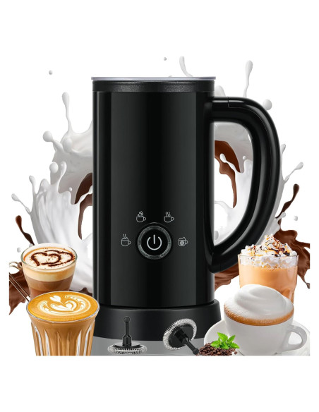 Espumador de Leche Eléctrico ATSENT 300ml 4-en-1 Negro