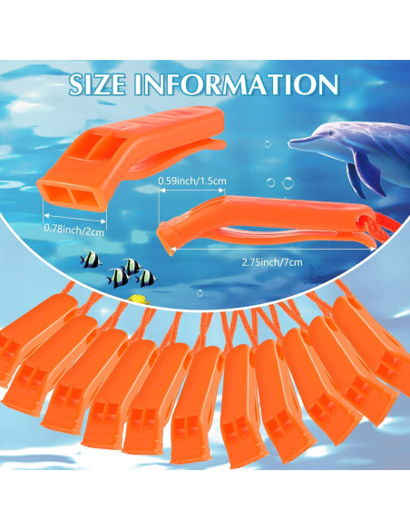 100 Silbatos de Emergencia Sotiff Naranjas para Supervivencia