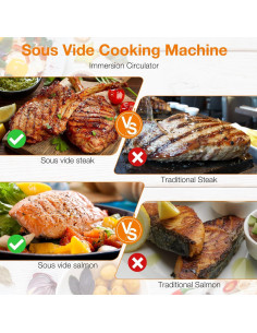 Máquina Sous Vide 1100W Upesitom Control Táctil IPX7 2