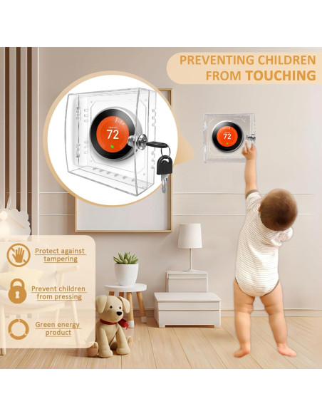 Caja de bloqueo para termostato PILISPARK con llave 12x12x5 cm