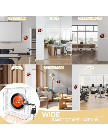 Caja de bloqueo para termostato PILISPARK con llave 12x12x5 cm