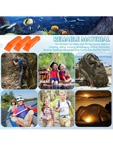 100 Silbatos de Emergencia Sotiff Naranjas para Supervivencia