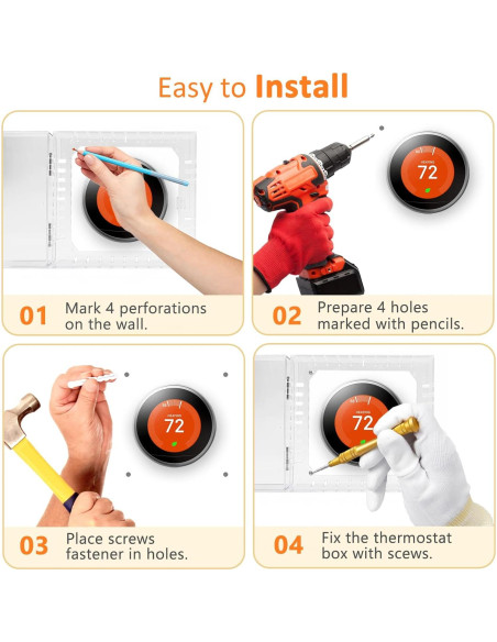 Caja de bloqueo para termostato PILISPARK con llave 12x12x5 cm