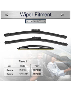 Limpiaparabrisas HODEE 66cm + 41cm + 30cm para Subaru 2017-2023 2