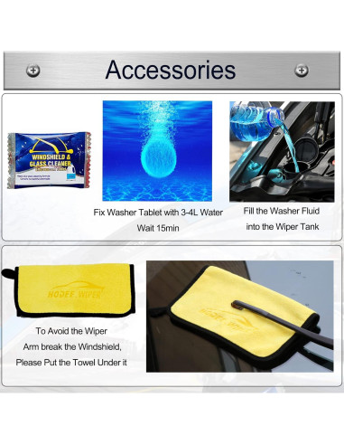 Limpiaparabrisas HODEE 66cm + 41cm + 30cm para Subaru 2017-2023