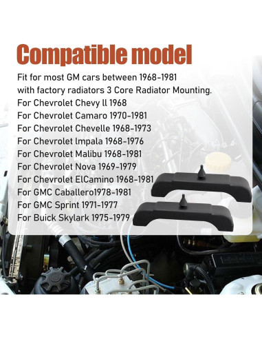 Almohadillas de Soporte de Radiador LoloWheat 3 Núcleos