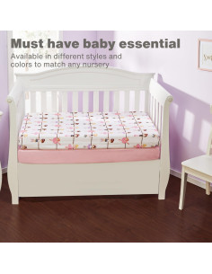 Juego de 2 Sábanas Ajustables Everyday Kids Rosa Bailarina 2