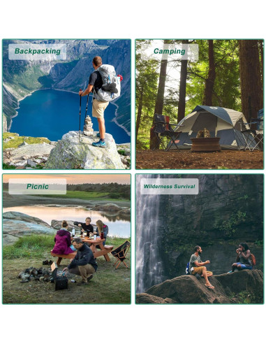 Pala de Camping Plegable FLYEGO 9 en 1, Acero Carbono, 63 cm