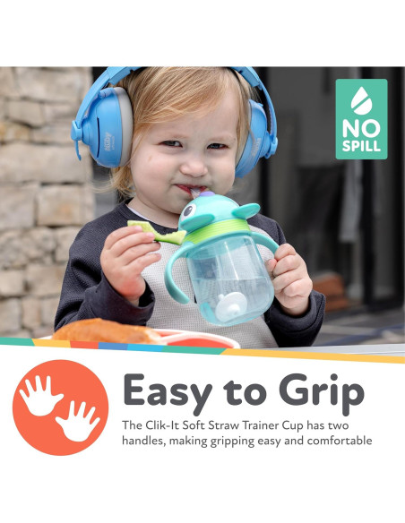 Taza Entrenadora Nuby Clik-It 240 ml Pajita 360 Dino