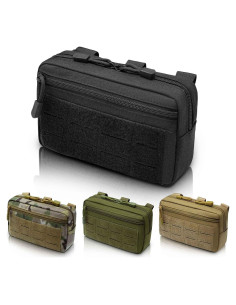 Pouch Táctico Molle VIIDOO Negro 20.6x13 cm Resistente al Agua