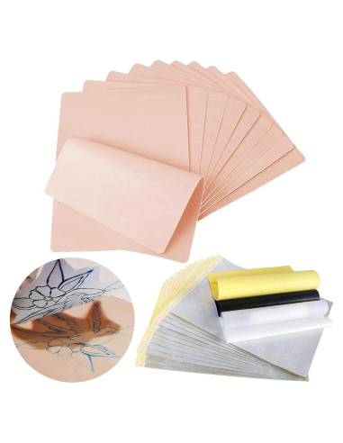 Kit de Práctica de Tatuaje Usiriy 23 Piezas con Piel y Papel