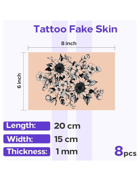 Kit de Práctica de Tatuaje Usiriy 23 Piezas con Piel y Papel Kit de Práctica de Tatuaje Usiriy 23 Piezas con Piel y Papel