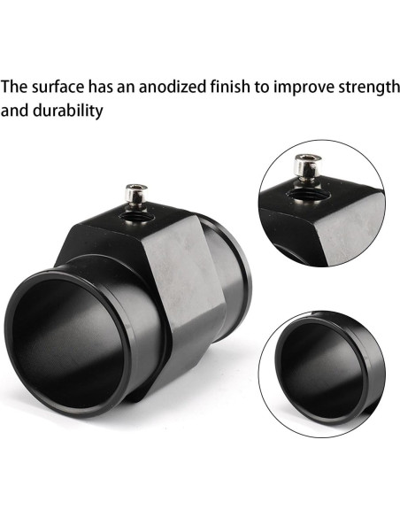 Adaptador de Manguera de Temperatura de Agua AICEL 32mm Negro