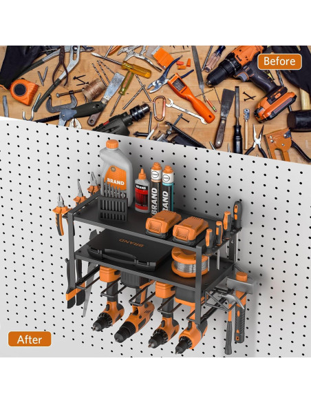 Organizador de Herramientas Eléctricas Satiarep Montado en Pared 3 Capas Organizador de Herramientas Eléctricas Satiarep Montado en Pared 3 Capas