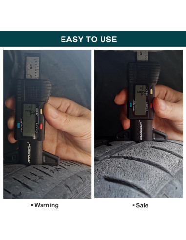 Medidor de Profundidad de Neumático Digital Godeson - 0-25mm