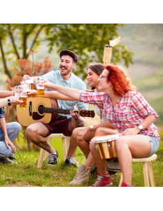 Taburete de Madera Wenqik 25.4 cm Redondo Multiusos 2