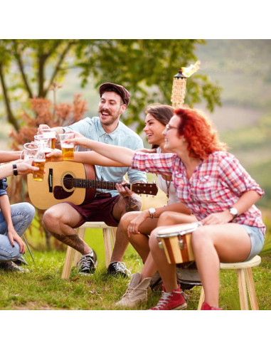 Taburete de Madera Wenqik 25.4 cm Redondo Multiusos