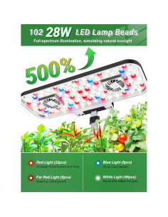 Sistema Hidropónico Growell 17 Cápsulas 10L 102 Luces LED 2