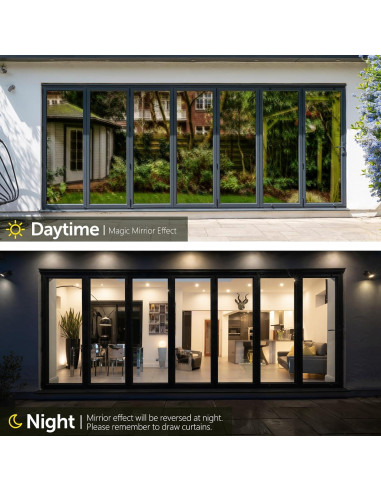 Película Reflectante Unidireccional Agmovoue 43.9x198 cm