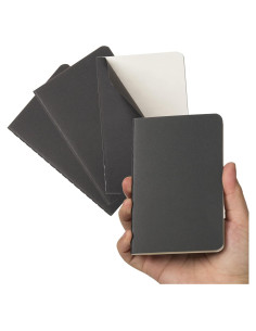 Cuaderno de bolsillo TWONE, 4 unidades, 30 hojas, negro