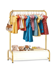 Perchero para Niños Atrastout Oro Brillante con Estante