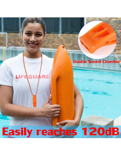 Silbato de Emergencia Hipat Naranja Flotante 120 dB 2