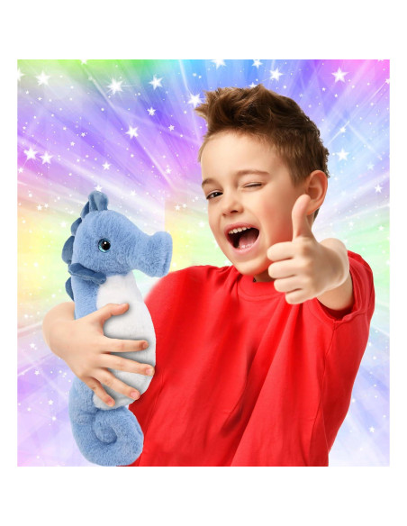 DolliBu Caballito de Mar Azul Peluche Suave 30.48 cm