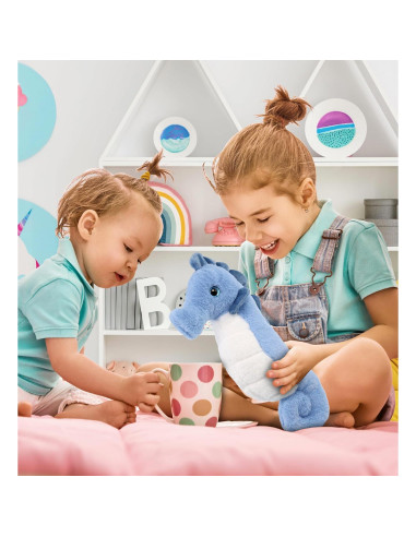 DolliBu Caballito de Mar Azul Peluche Suave 30.48 cm