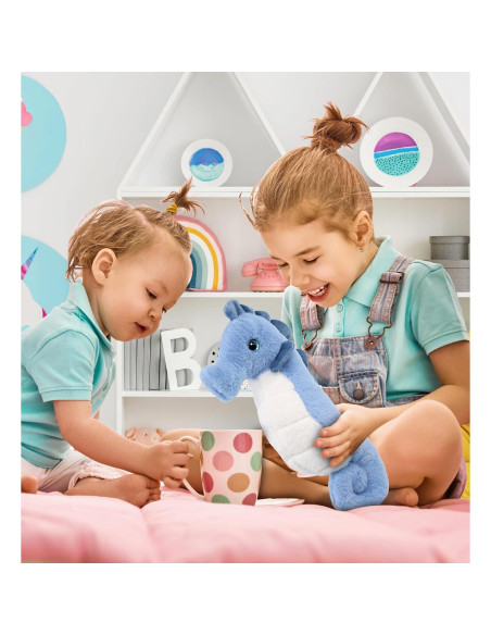 DolliBu Caballito de Mar Azul Peluche Suave 30.48 cm