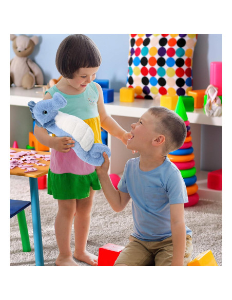 DolliBu Caballito de Mar Azul Peluche Suave 30.48 cm