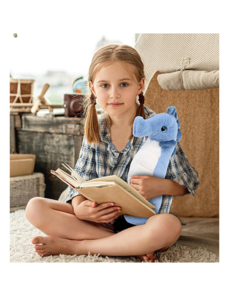 DolliBu Caballito de Mar Azul Peluche Suave 30.48 cm