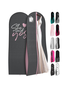 Bolsa de Vestido Tapered 183cm Rosa Tus Bolsas para Novia