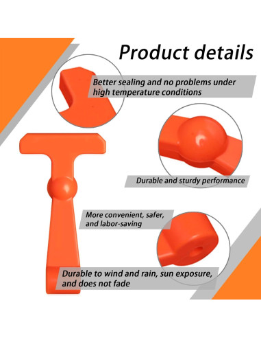 4 Pestillos de Refrigerador Ciuouient Alta Resistencia Naranja