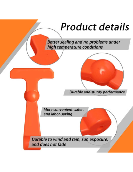 4 Pestillos de Refrigerador Ciuouient Alta Resistencia Naranja