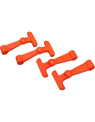 4 Pestillos de Refrigerador Ciuouient Alta Resistencia Naranja