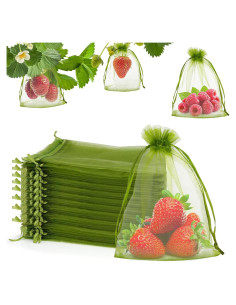100 Bolsas de Protección de Frutas SythorYang 10x15 cm Verde