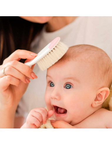 Cepillo y Peine Chicco Azul para Bebés - Fibras de Seda