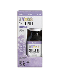 Aura Cacia Aceite Esencial Chill Pill 14.17 ml - Lavanda, Menta, Naranja